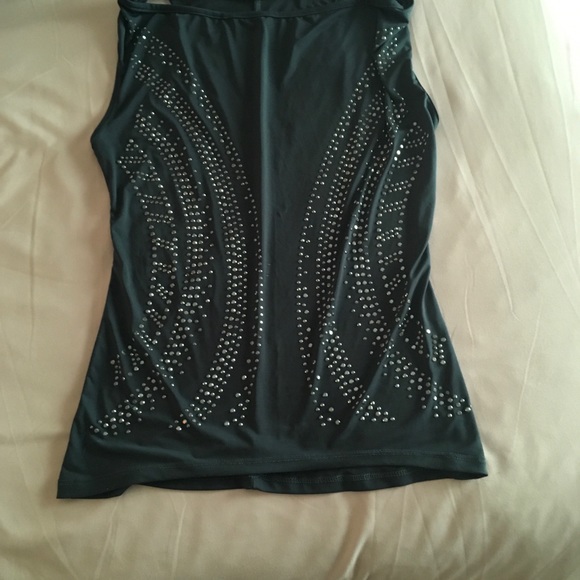 Colori ruched charcoal color blouse - Picture 7 of 8